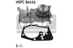 VKPC86416_помпа Clio для RENAULT FLUENCE (L30_) 1.6 16V (L301, L30F, L30P, L30R) 2010-, код двигателя K4M838,K4M839, V см3 1598, КВт81, Л.с.110, бензин, Skf VKPC86416